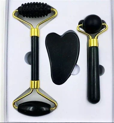 الرقبة والجسم 3 في 1 رائجة البيع أداة الأسطوانة اليشم الطبيعية