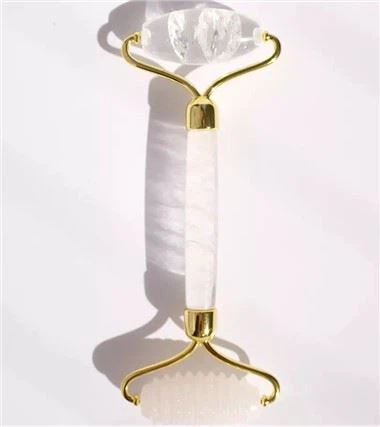 اثنين من رأس Quartz Quartz Jade Roller