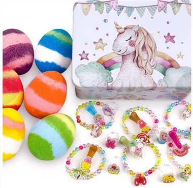 قنابل الاستحمام مع المجوهرات للأطفال