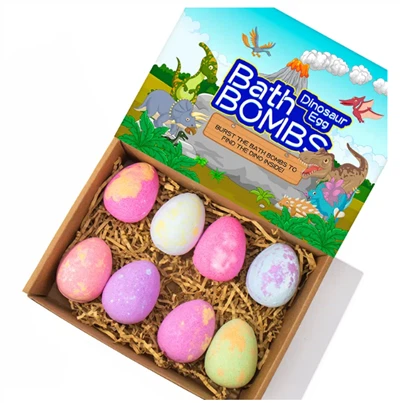 قنابل حمام الديناصورات مع ألعاب مفاجئة في الداخل